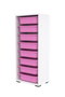 Hanah Home Armario Multiusos Blanco y Rosa